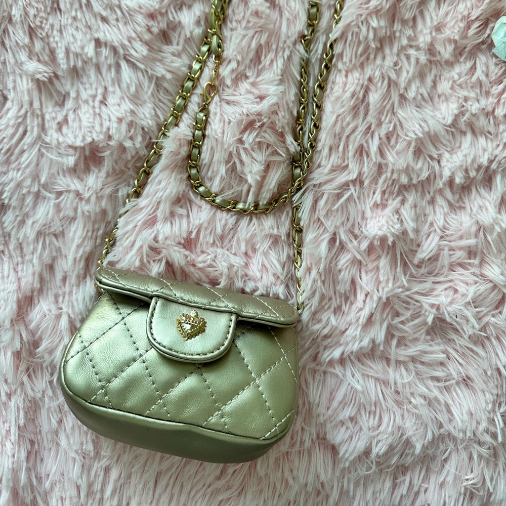 Gold mini crossbody bag